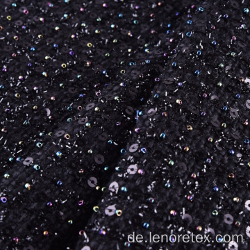 Polyester Paillettes Tweed Metallic Sequin Stickerei Stoff